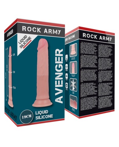 ROCKARMY - HARNAIS + GODE EN SILICONE LIQUIDE PREMIUM AVENGER 19 CM -O- 3.98 CM