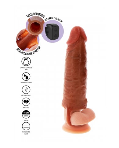 Gaine de pénis vibrante 16 cm - Toy Joy