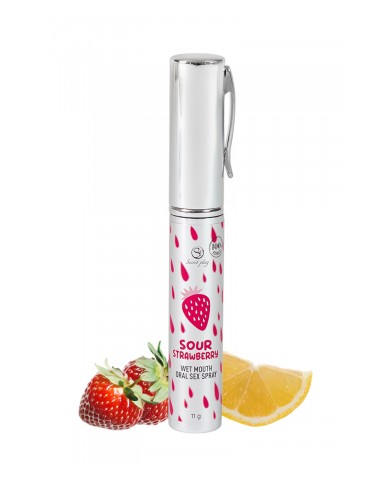 Spray sexe oral et bouche humide à la fraise acide