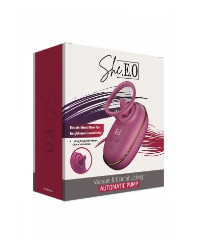 Pompe clitoridienne avec léchage et vibrations - She.E.O