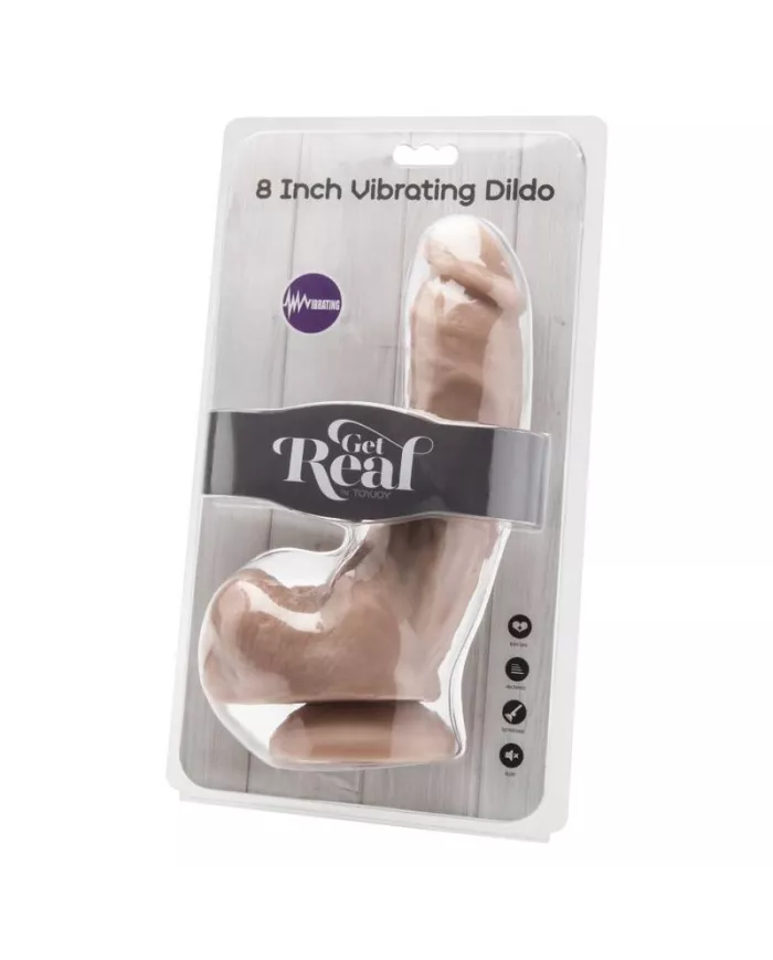 GET REAL - GODE 20,5 CM AVEC BILLES VIBRATEUR SKIN GET REAL - GODE 20,5 CM AVEC BILLES VIBRATEUR SKIN