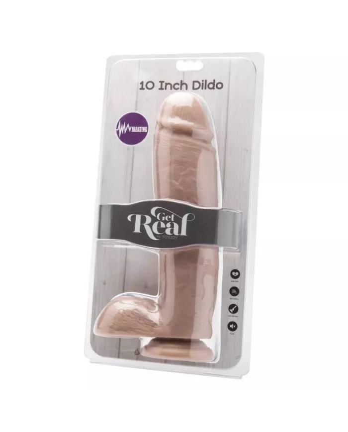 GET REAL - GODE 25,5 CM AVEC BILLES VIBRATEUR SKIN GET REAL - GODE 25,5 CM AVEC BILLES VIBRATEUR SKIN