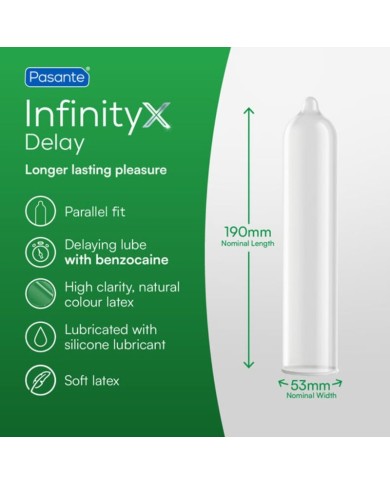 PASANTE - PRÉSERVATIFS DELAY INFINITY 12 UNITÉS