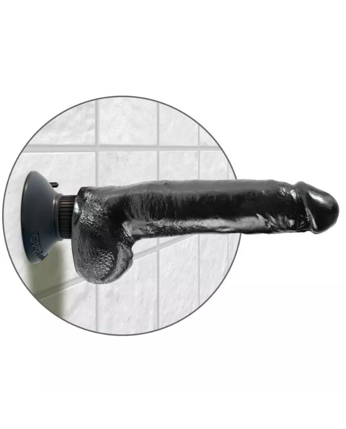 KING COCK - GODE VIBRANT AVEC TESTICULES 23 CM NOIR KING COCK - GODE VIBRANT AVEC TESTICULES 23 CM NOIR