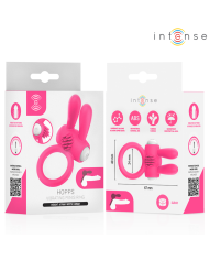 INTENSE - ANNEAU PÉNIS VIBRANT HOPPS AVEC STIMULATION CLITORIALE ROSE