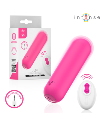 INTENSE - JUDY VIBRANTE RECHARGEABLE AVEC TÉLÉCOMMANDE ROSE