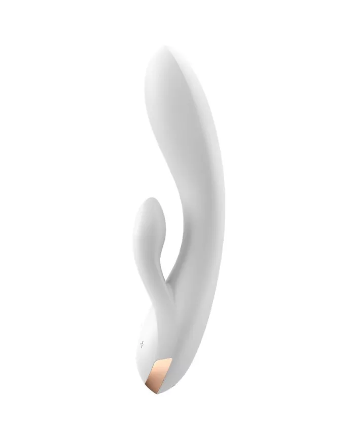 SATISFYER - APPLICATION VIBRATEUR DOUBLE FLEX BLANC SATISFYER - APPLICATION VIBRATEUR DOUBLE FLEX BLANC