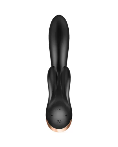 SATISFYER - APPLICATION VIBRATEUR DOUBLE FLEX NOIR