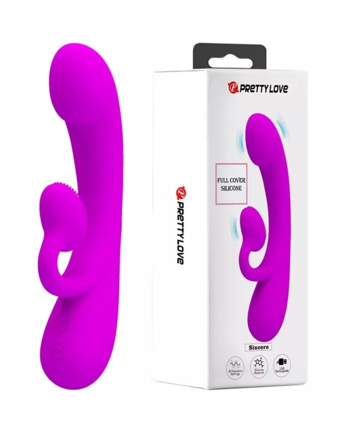 PRETTY LOVE - VIBRATEUR SINCÈRE ET ONDES STIMULANTES CLITORIDIENNES SILICONE VIOLET PRETTY LOVE - VIBRATEUR SINCÈRE ET ONDES STIMULANTES CLITORIDIENNES SILICONE VIOLET