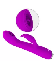 PRETTY LOVE - VIBRATEUR RECHARGEABLE RACHEL AVEC ONDES STIMULANTES VIOLET
