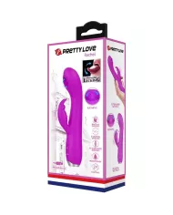 PRETTY LOVE - VIBRATEUR RECHARGEABLE RACHEL AVEC ONDES STIMULANTES VIOLET