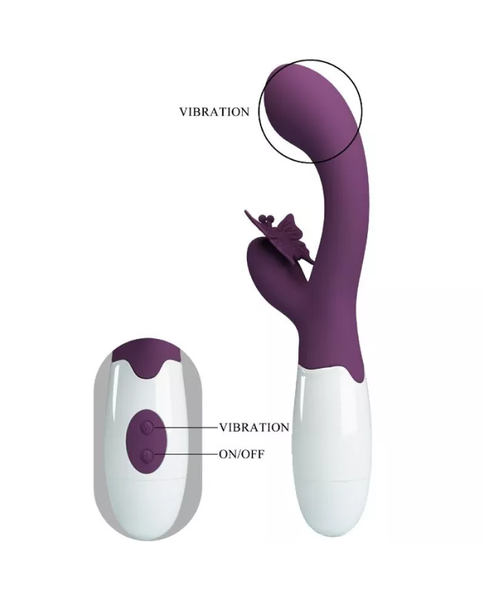 PRETTY LOVE - BUTTERFLY KISS VIBRATEUR RABBIT ET STIMULATEUR DE POINT G VIOLET PRETTY LOVE - BUTTERFLY KISS VIBRATEUR RABBIT ET STIMULATEUR DE POINT G VIOLET