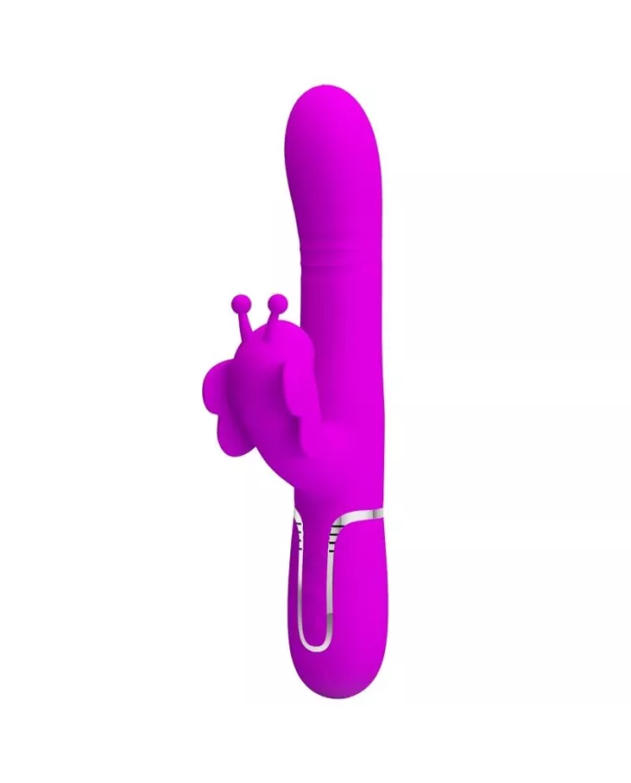 PRETTY LOVE - VIBRATEUR MULTIFONCTION LAPIN 4 EN 1 PAPILLON FUCHSIA