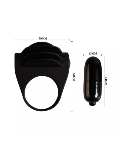 PRETTY LOVE - ANNEAU VIBRATEUR NOIR CHESTER