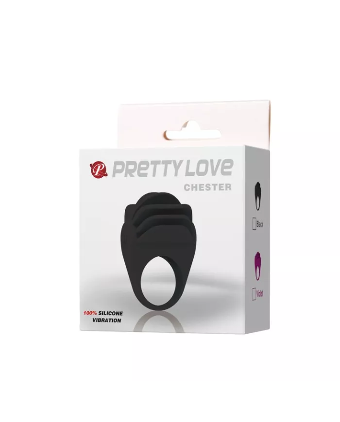 PRETTY LOVE - ANNEAU VIBRATEUR NOIR CHESTER PRETTY LOVE - ANNEAU VIBRATEUR NOIR CHESTER
