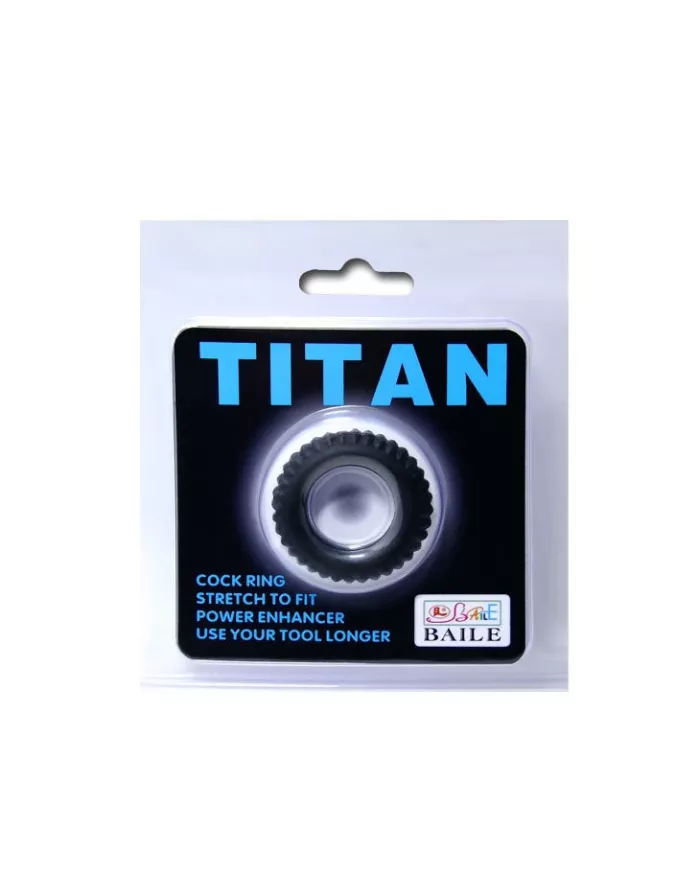 BAILE - COCKRING TITAN NOIR 1.9 CM BAILE - COCKRING TITAN NOIR 1.9 CM