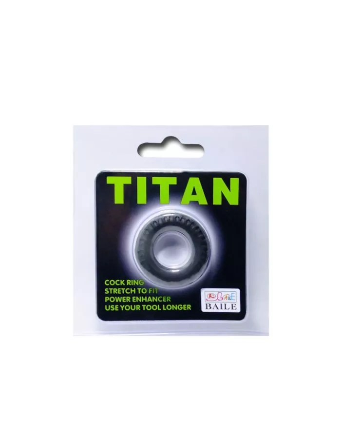 BAILE - COCKRING TITAN NOIR VERT 2 CM BAILE - COCKRING TITAN NOIR VERT 2 CM