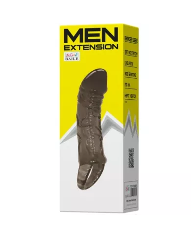 BAILE - GAINE DEXTENSION DE PÉNIS AVEC SANGLE POUR TESTICULES 11.5 CM