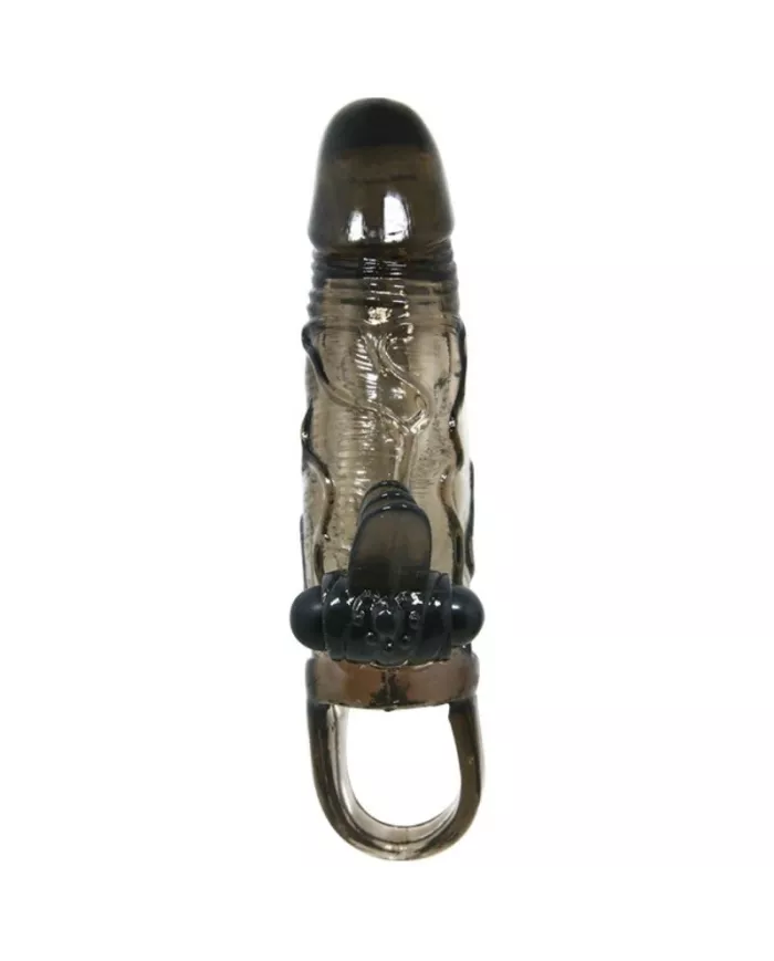 BAILE - COUVRE-PÉNIS BRAVE MAN AVEC STIMULATION CLITO ET ANAL DOUBLE BULLET NOIR 16.5 CM BAILE - COUVRE-PÉNIS BRAVE MAN AVEC STIMULATION CLITO ET ANAL DOUBLE BULLET NOIR 16.5 CM