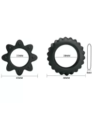 BAILE - KIT 2 ANNEAUX FLEURI EN SILICONE BAILE - KIT 2 ANNEAUX FLEURI EN SILICONE