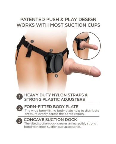 KING COCK - ELITE HARNAIS RÉGLABLE AVEC GODE 15.2 CM POUR DÉBUTANTS