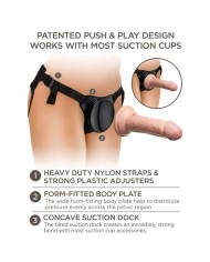 KING COCK - ELITE HARNAIS RÉGLABLE AVEC GODE 15.2 CM POUR DÉBUTANTS