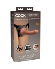 KING COCK - ELITE HARNAIS RÉGLABLE CONFORTABLE AVEC GODE 17.8 CM