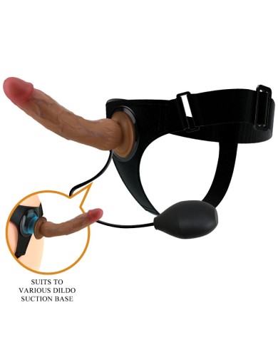 PRETTY LOVE - CULOTTE HARNAIS UNIVERSELLE KYTON AVEC GODE SQUIRTING 19 CM MULATO