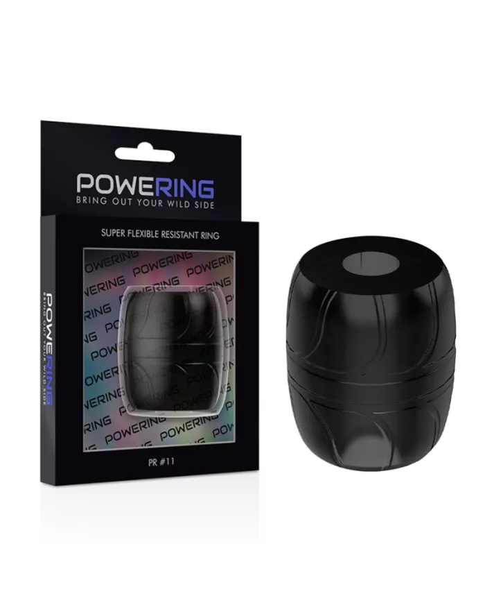 POWERING - ANNEAU PÉNIS SUPER FLEXIBLE ET RÉSISTANT 5 CM PR11 NOIR