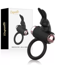 COQUETTE CHIC DESIRE - COCKRING AVEC VIBRATEUR NOIR/ OR COQUETTE CHIC DESIRE - COCKRING AVEC VIBRATEUR NOIR/ OR