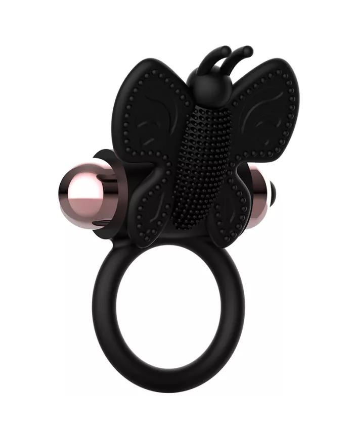 COQUETTE CHIC DESIRE - COCKRING PAPILLON AVEC VIBRATEUR NOIR/ OR COQUETTE CHIC DESIRE - COCKRING PAPILLON AVEC VIBRATEUR NOIR/ OR