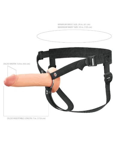FANTASY X-TENSIONS ELITE - STRAP-ON EN SILICONE CREUX DE 17,8 CM