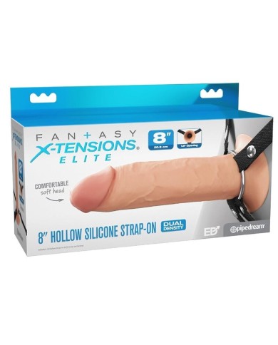 FANTASY X-TENSIONS ELITE - STRAP-ON EN SILICONE CREUX DE 20,3 CM