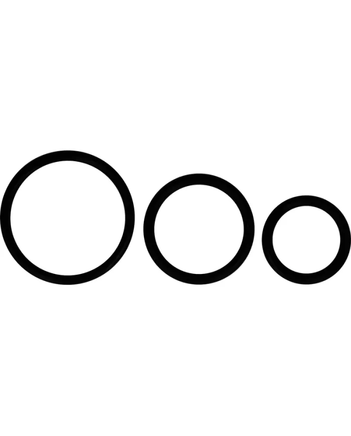 OHMAMA - LOT DE 3 ANNEAUX EN SILICONE NOIR OHMAMA - LOT DE 3 ANNEAUX EN SILICONE NOIR