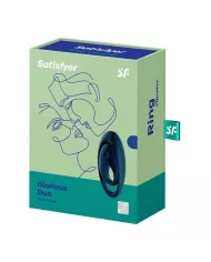 SATISFYER - VIBRATEUR  ANNEAU GLORIOUS DUO BLEU