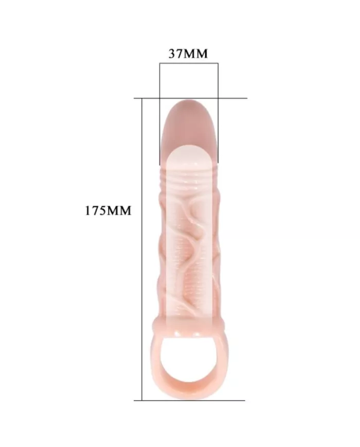 BAILE - GAINE DEXTENSION DE PÉNIS AVEC SANGLE POUR TESTICULES 13,5 CM BAILE - GAINE DEXTENSION DE PÉNIS AVEC SANGLE POUR TESTICULES 13,5 CM