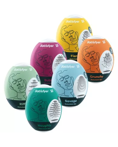 SATISFYER - OEUFS MASTURBATEURS ENSEMBLE DE 6 UNITÉS