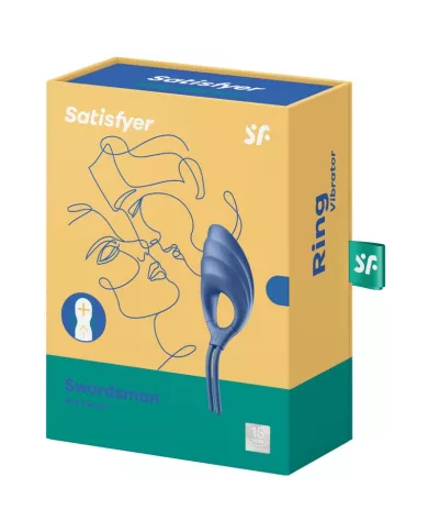 SATISFYER - VIBRATEUR ANNEAU SWORDSMAN BLEU
