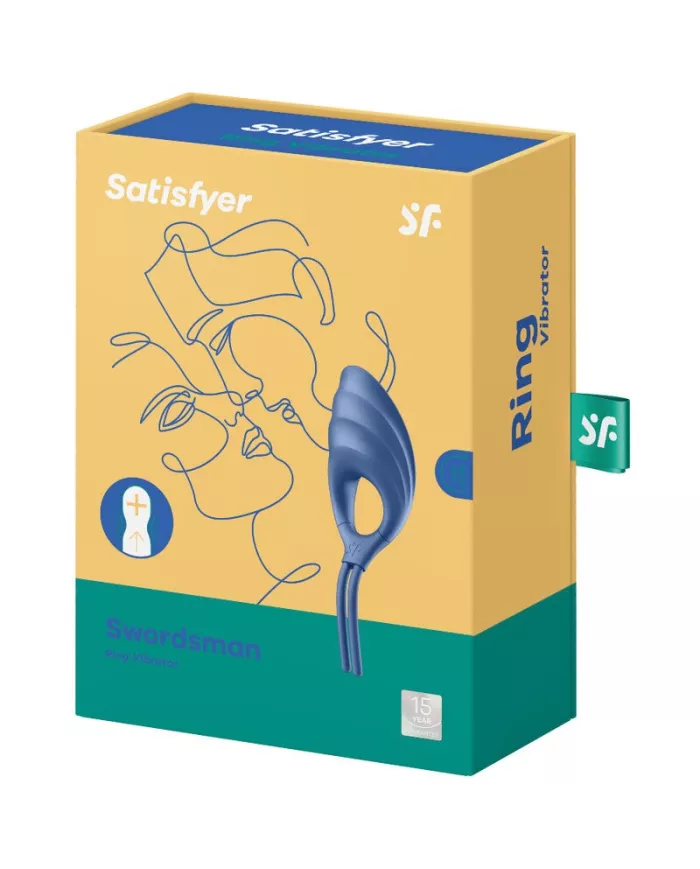 SATISFYER - VIBRATEUR ANNEAU SWORDSMAN BLEU