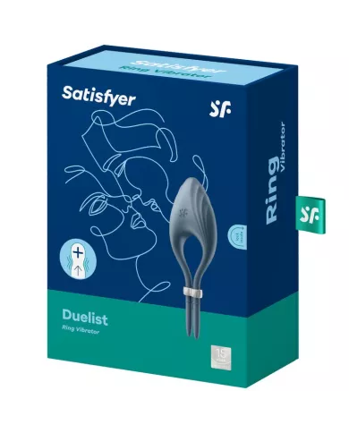 SATISFYER - VIBRATEUR ANNEAU DUELIST GRIS