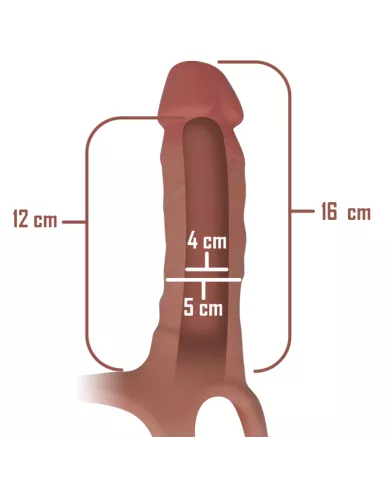 INTENSE - HARNAIS CREUX AVEC GODE EN SILICONE 16 X 3,5 CM