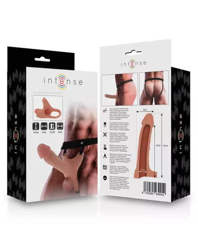 INTENSE - HARNAIS CREUX AVEC GODE EN SILICONE 16 X 3,5 CM