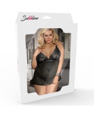 SUBBLIME - BABYDOLL FLORAL LACES ROUGE S / M