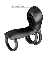 PRETTY LOVE - GAINE PÉNIS JAMMY 12 VIBRATIONS AVEC LANGUE EN SILICONE RECHARGEABLE PRETTY LOVE - GAINE PÉNIS JAMMY 12 VIBRATIONS AVEC LANGUE EN SILICONE RECHARGEABLE