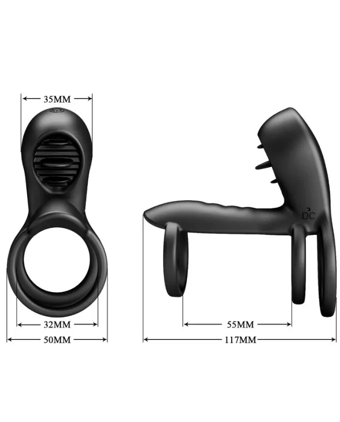 PRETTY LOVE - GAINE PÉNIS JAMMY 12 VIBRATIONS AVEC LANGUE EN SILICONE RECHARGEABLE PRETTY LOVE - GAINE PÉNIS JAMMY 12 VIBRATIONS AVEC LANGUE EN SILICONE RECHARGEABLE