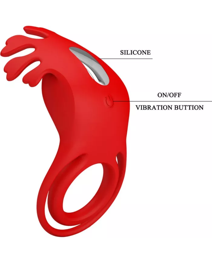 PRETTY LOVE - ANNEAU VIBRATEUR RUBEN 7 VIBRATIONS SILICONE ROUGE PRETTY LOVE - ANNEAU VIBRATEUR RUBEN 7 VIBRATIONS SILICONE ROUGE