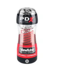 PDX ELITE - STROKER VIEWTUBE 2 SPIRALE COMPRESSION TRANSPARENT