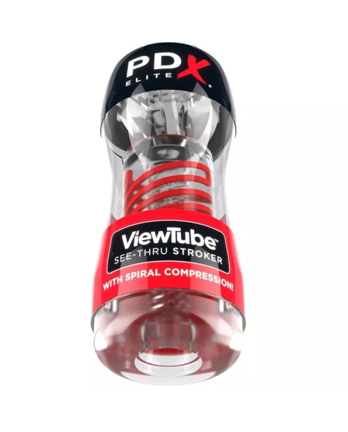 PDX ELITE - STROKER VIEWTUBE 2 SPIRALE COMPRESSION TRANSPARENT