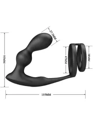 PRETTY LOVE - ANNEAU PÉNIS MARSHALL AVEC PLUG ANAL VIBRANT AVEC TÉLÉCOMMANDE