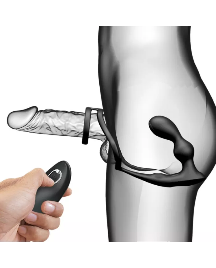 PRETTY LOVE - ANNEAU PÉNIS MARSHALL AVEC PLUG ANAL VIBRANT AVEC TÉLÉCOMMANDE